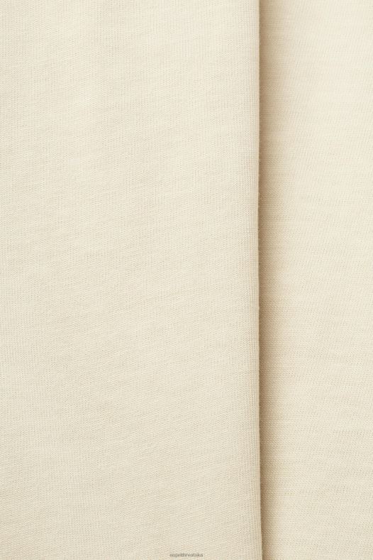 Esprit žene skraćena majica s okruglim izrezom bež majice kratkih rukava A48RT195