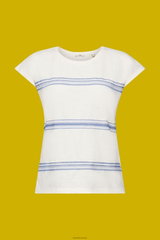 Esprit žene vezena majica, 100% pamuk led majice kratkih rukava A48RT97