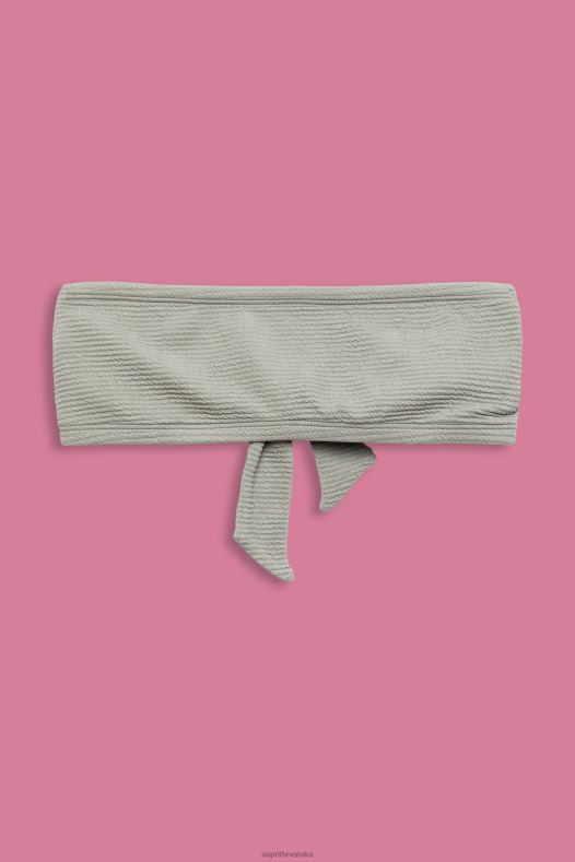 Esprit žene reciklirano: bežični bandeau top kaki zelena plivati A48RT81