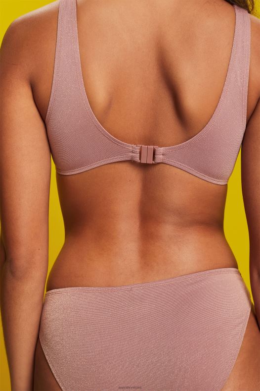 Esprit žene reciklirano: svjetlucavi mekani gornji dio bikinija cimet plivati A48RT84