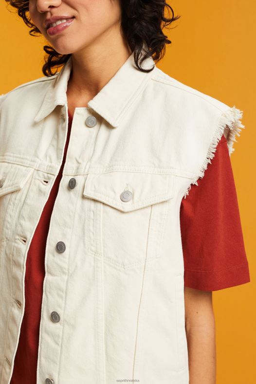 Esprit žene pohabani traper prsluk led prsluk A48RT62