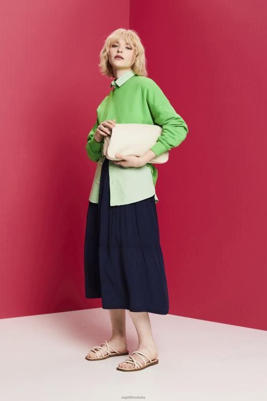 Esprit žene midi suknja mornarica suknje A48RT239