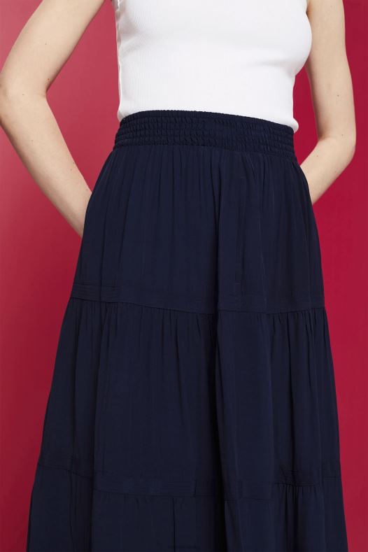 Esprit žene midi suknja mornarica suknje A48RT239