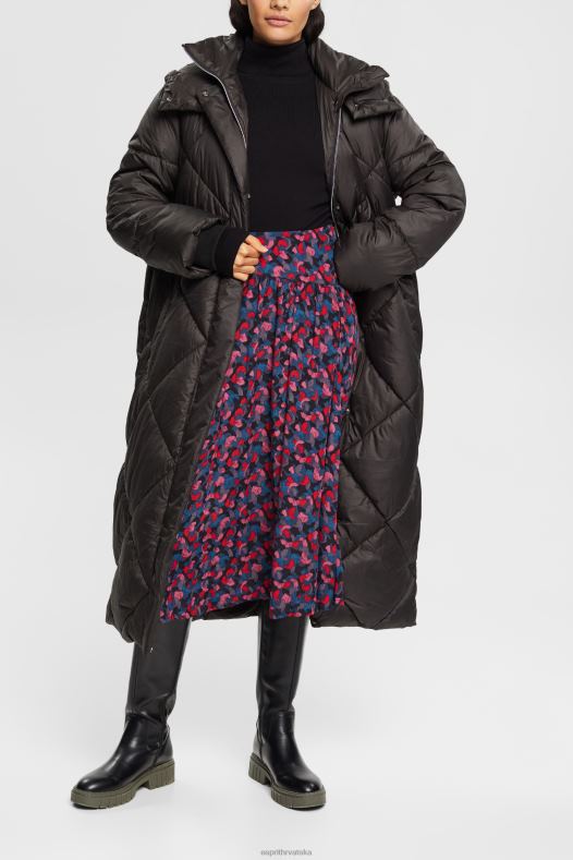 Esprit žene midi suknja s printom i naborima ružičasta suknje A48RT421