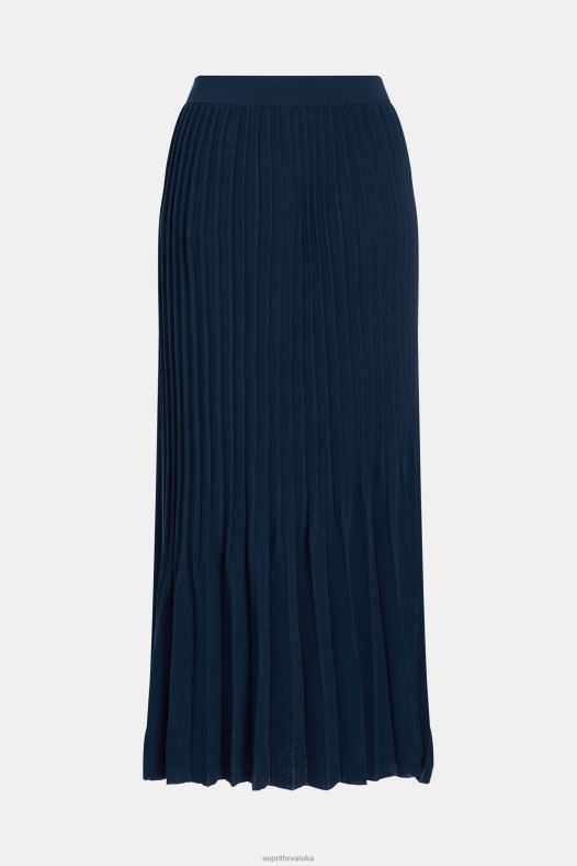 Esprit žene plisirana midi suknja mornarica suknje A48RT390
