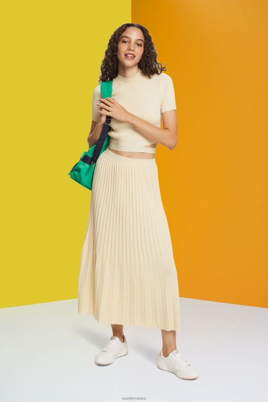 Esprit žene plisirana midi suknja pijesak suknje A48RT483