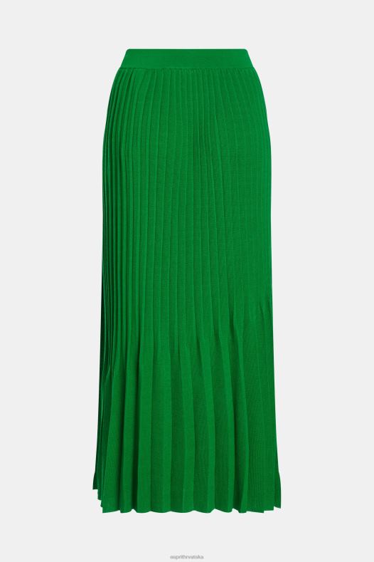 Esprit žene plisirana midi suknja zelena suknje A48RT389