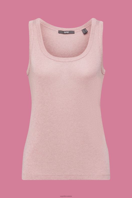 Esprit žene svjetlucavi top bez rukava rumenilo tenk A48RT403