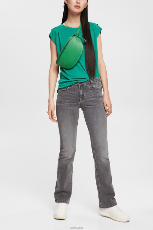 Esprit žene bootcut rastezljive traperice siva srednje pranje traper A48RT551