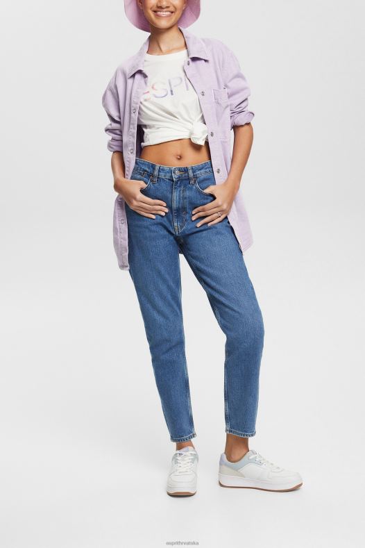 Esprit žene mom traperice visokog rasta plava srednje pranje traper A48RT526