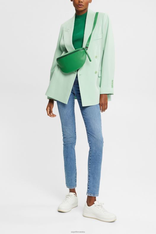 Esprit žene rastezljive traperice uskog kroja srednjeg rasta plava srednje pranje traper A48RT348