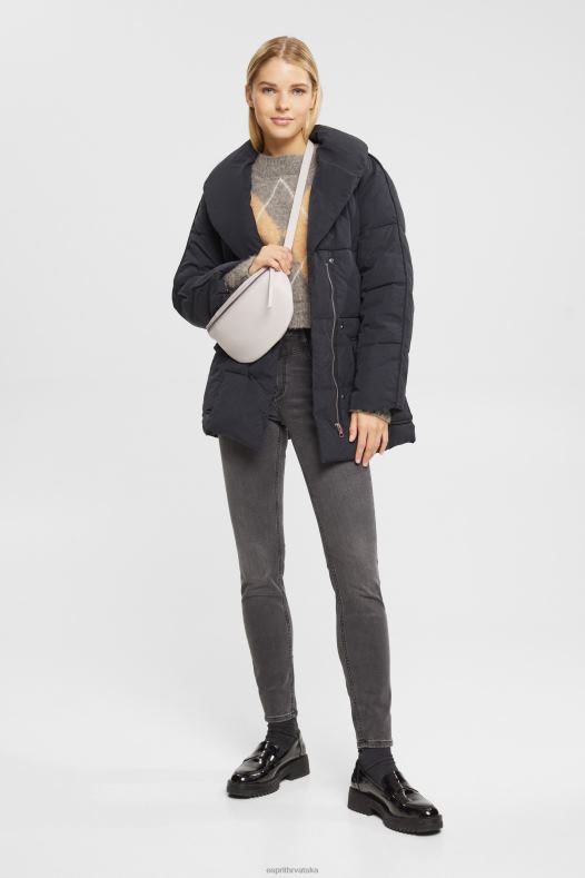 Esprit žene traperice visokog struka sivo tamno pranje traper A48RT342