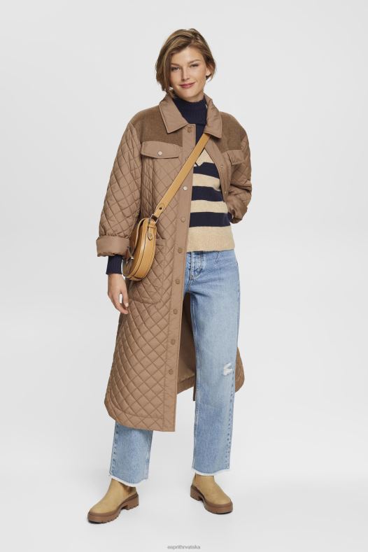 Esprit žene visoko podignute traperice dad fit plavo svjetlo pranje traper A48RT255