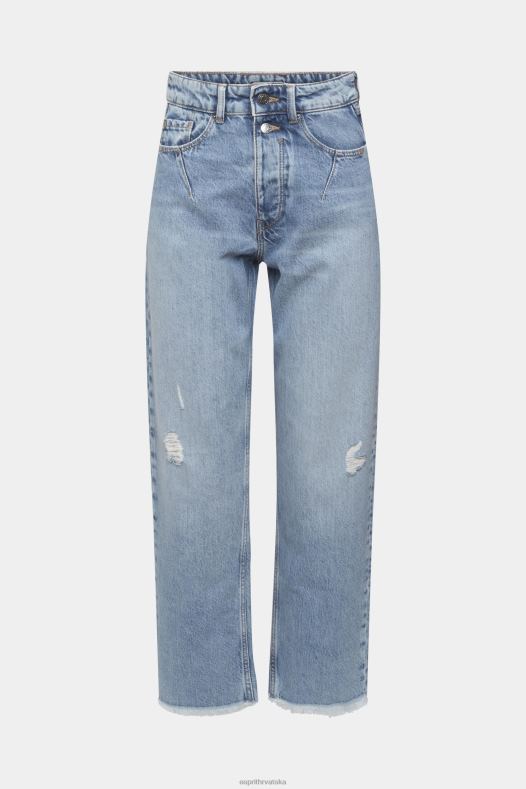 Esprit žene visoko podignute traperice dad fit plavo svjetlo pranje traper A48RT255