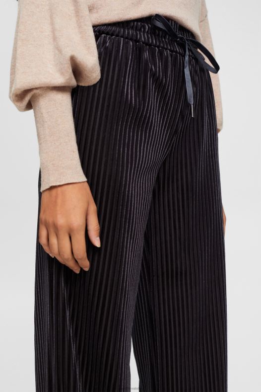 Esprit žene široke prugaste joggerice crno trkači A48RT422