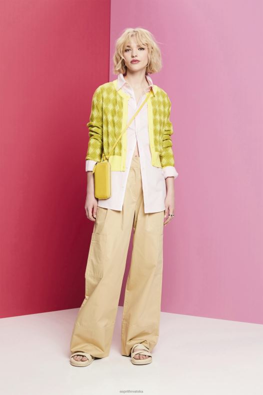 Esprit žene argyle kardigan bijela veste A48RT85