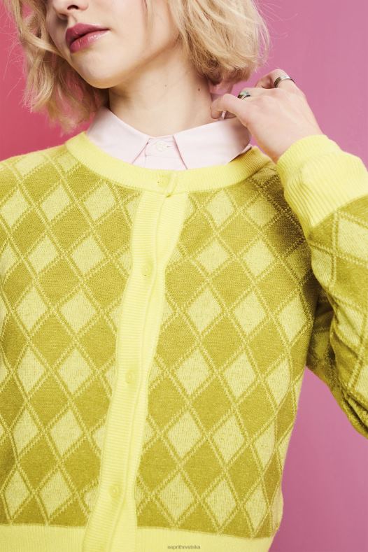 Esprit žene argyle kardigan bijela veste A48RT85