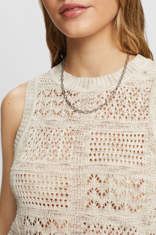 Esprit žene džemper bez rukava pijesak veste A48RT7