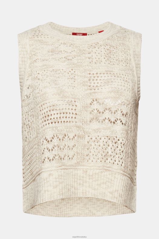 Esprit žene džemper bez rukava pijesak veste A48RT7