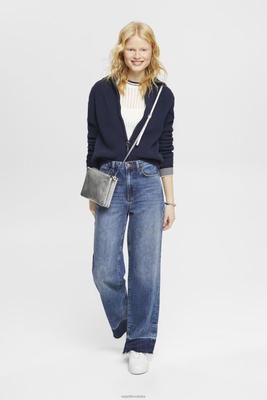 Esprit žene džemper od organskog pamuka prljavo bijelo veste A48RT275