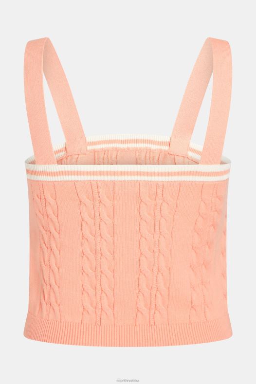 Esprit žene kabelski džemper s logotipom dupina ružičasta veste A48RT410