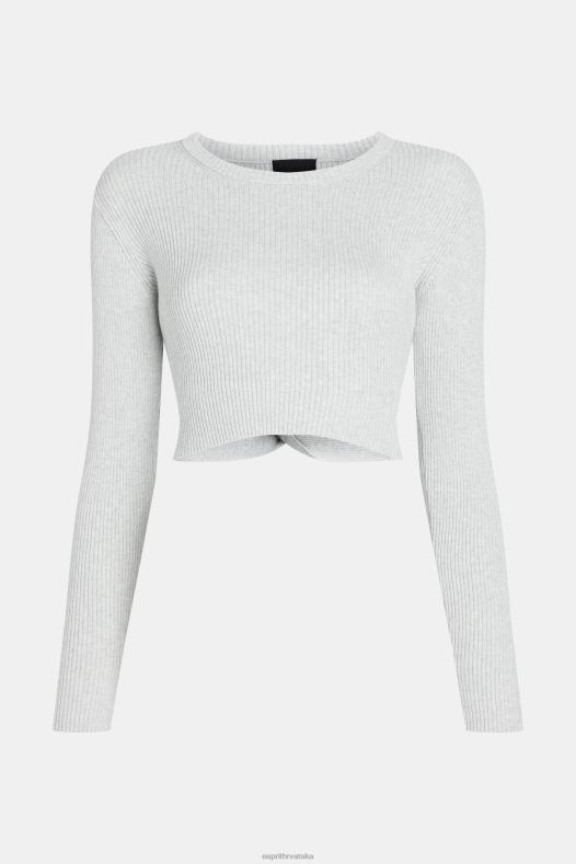 Esprit žene metalik džemper sa zavrnutim leđima bijela veste A48RT357