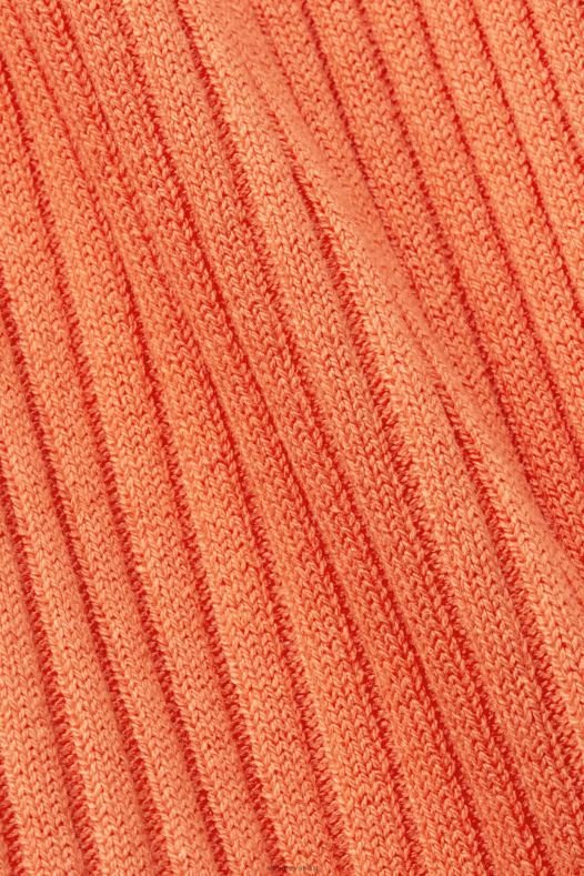 Esprit žene rebrasti džemper bez rukava, mješavina lana koraljno narančasta veste A48RT110