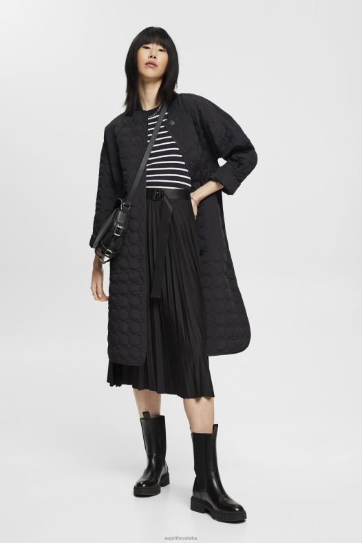 Esprit žene rebrasti džemper kratkih rukava mornarica veste A48RT319