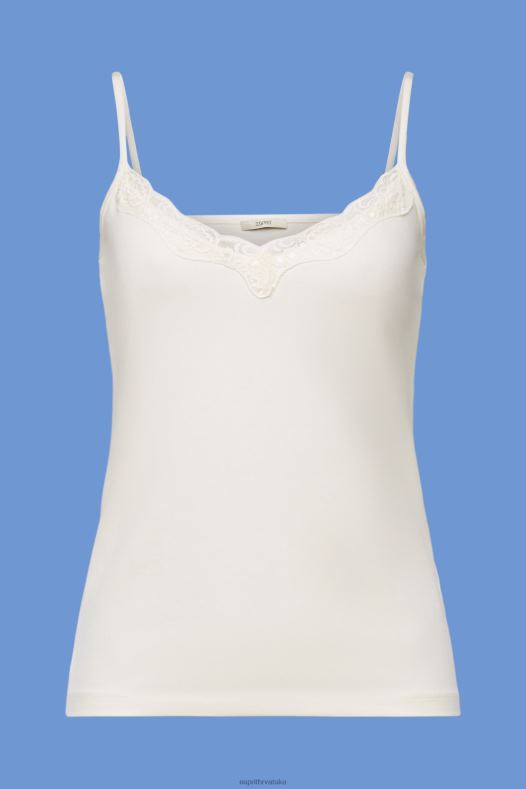 Esprit žene gornji dio od žerseja s čipkastim rubom led vrh A48RT140