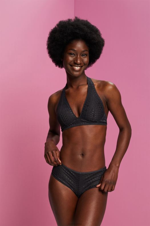 Esprit žene reciklirano: mekani grudnjak s ovratnikom i čipkom antracit vrh A48RT77