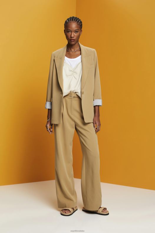 Esprit žene satenski gornji dio s naramenicama svijetlo taupe vrh A48RT355