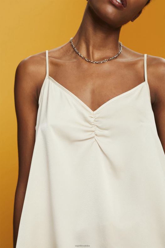 Esprit žene satenski gornji dio s naramenicama svijetlo taupe vrh A48RT355